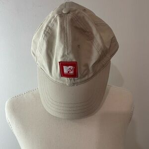 MTV Tan Cap with Red Logo